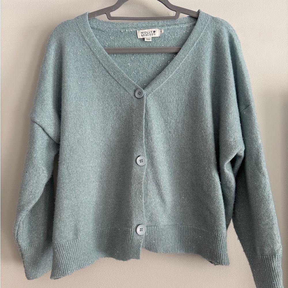 Molly Bracken Micro-Sequin Cardigan
